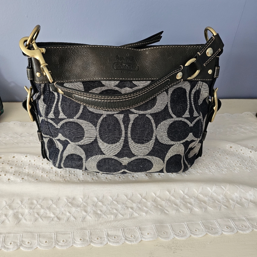 Coach Denim Zoe Handbag